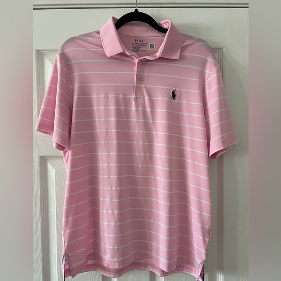✨NWOT✨ Polo by Ralph Lauren Men's Pink Striped Shirt - Picture 3 of 8